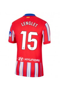 Atletico Madrid Clement Lenglet #15 Jalkapallovaatteet Kotipaita 2024-25 Lyhythihainen